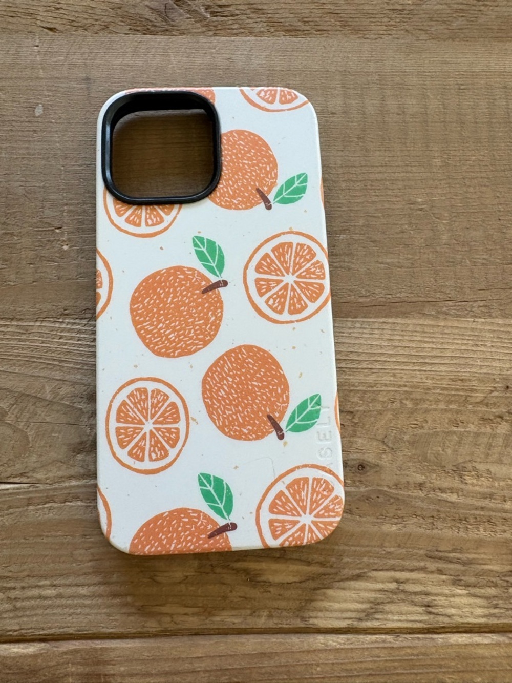 Casely Orange Print Smartphone Case - White & Orange